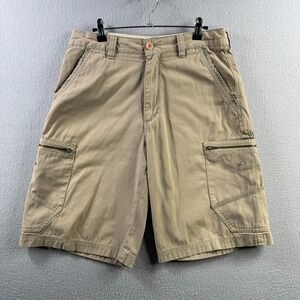 Vintage Quiksilver Cargo Shorts Mens 31 Beige Cargo Cotton Relaxed Skate Y2K